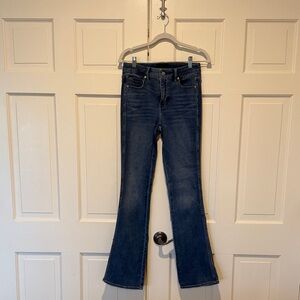 White House Black Market Flare Jeans in Light Blue